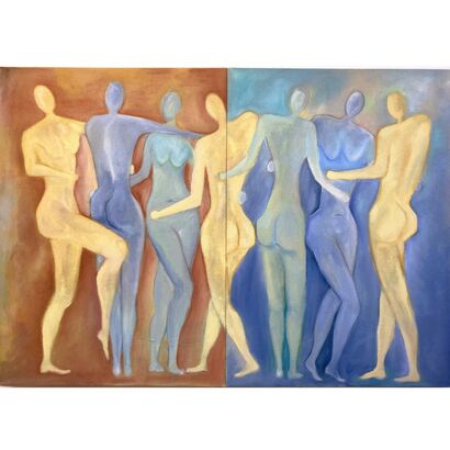 Bagnanti - Dittico - a Paint Artowrk by TIZIANO GHEDINA